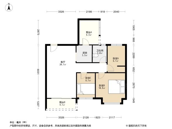 凯蓝滨江华府户型图