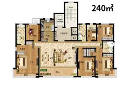 鑫都·颐和府6室2厅2厨4卫建面240.0㎡