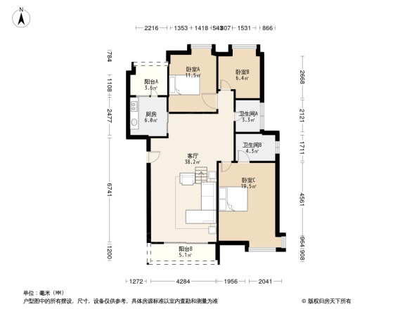 佛山奥园凯茵苑户型图