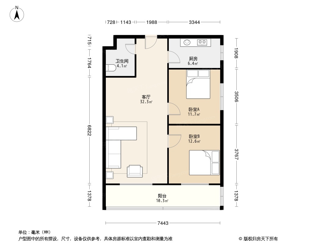 户型图1/2