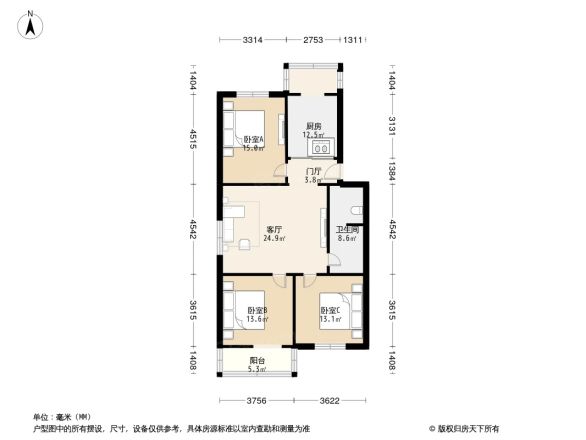 月华北大街户型图