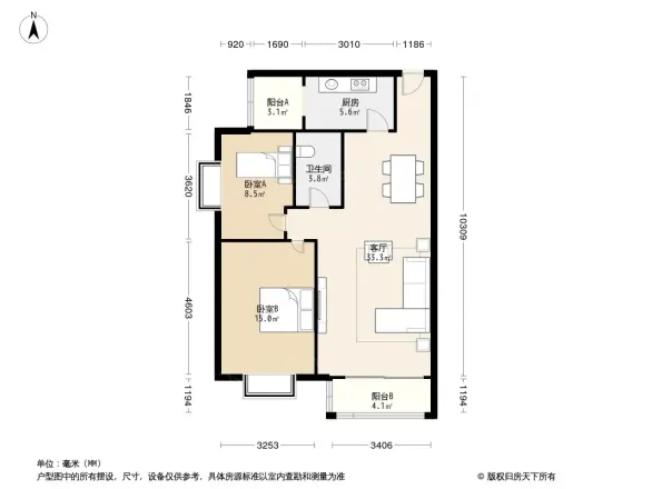 双泉堡125号院户型图