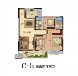 云星钱隆世家3室2厅1厨2卫建面128.88㎡