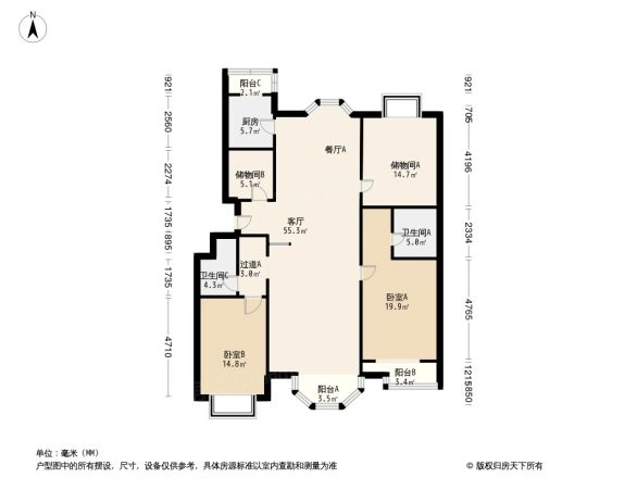 世纪城观山园户型图