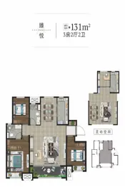 招商·滨河府3室2厅1厨2卫建面131.0㎡