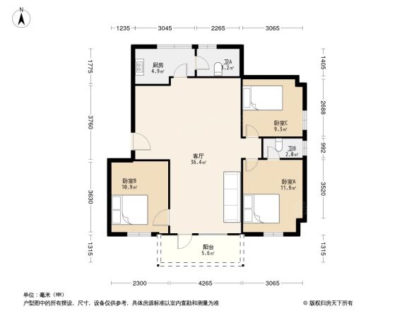 金盛花园户型图
