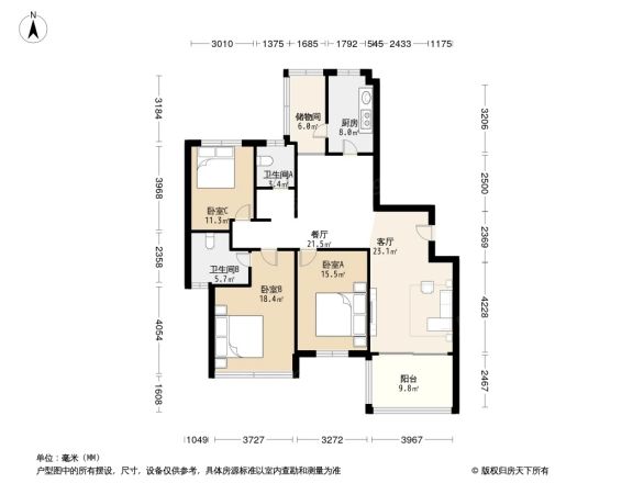 南通运杰龙馨园户型图