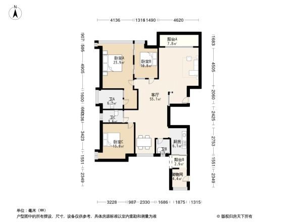 凯蓝滨江公馆户型图