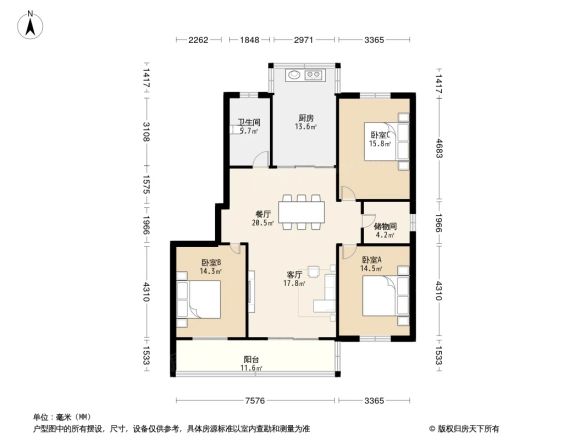 天勤花苑户型图