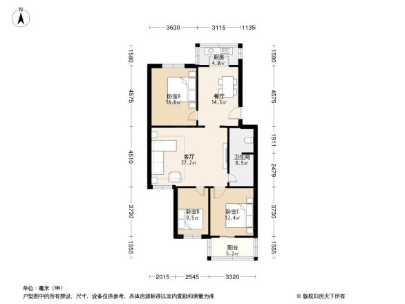 月华北大街户型图