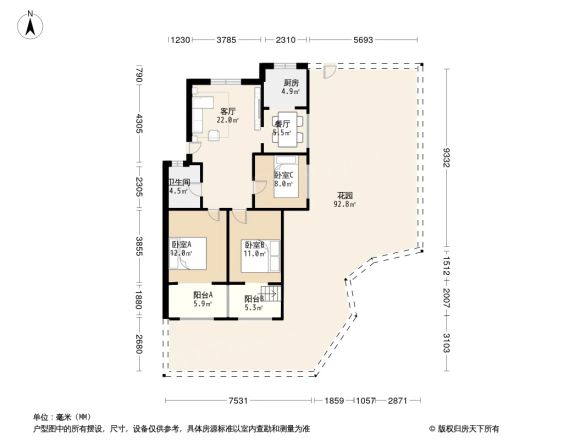 岭南春色户型图