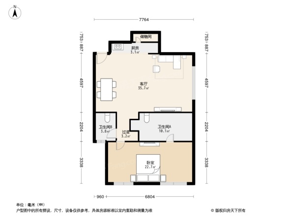 贡院六号户型图