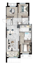 玉兰九赋3室2厅1厨2卫建面116.80㎡