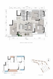 华润置地江城九里3室2厅1厨2卫建面119.00㎡