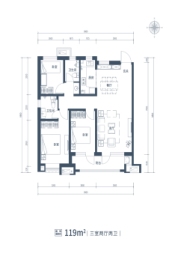 隆基泰和·紫樾宸府3室2厅1厨2卫建面119.00㎡
