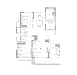 绿城·诚园3室2厅2卫建面138.00㎡