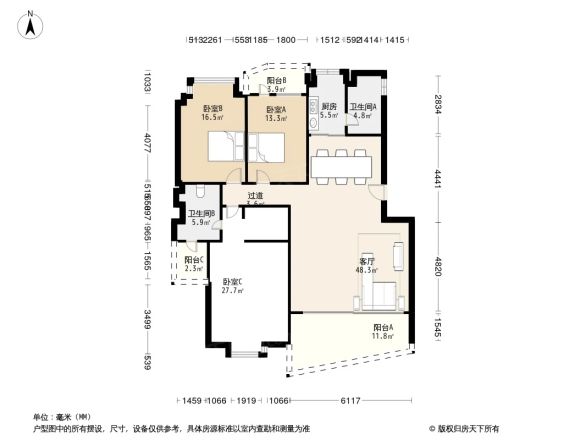 俊景花园C区户型图