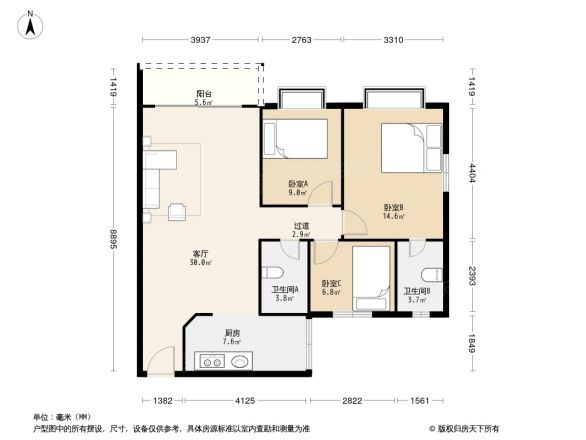 阳光花园户型图