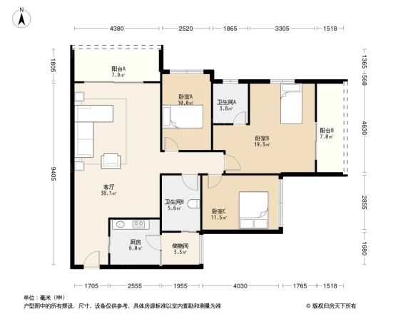 阳光花园户型图