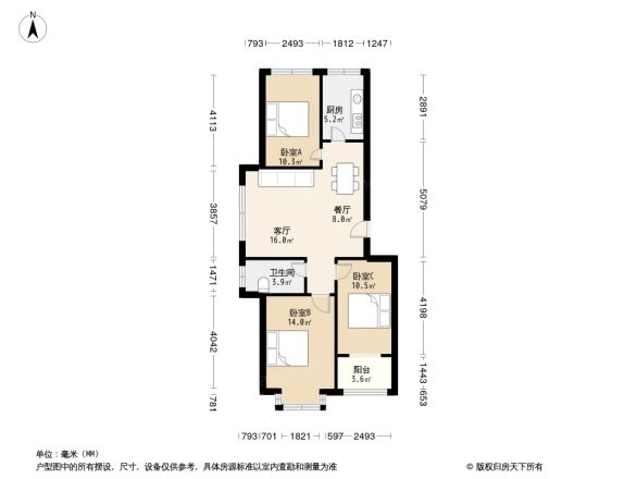 亨泰花园A户型图