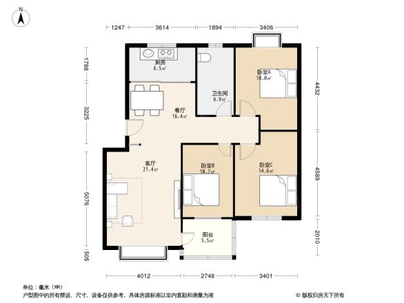 东华易居苑户型图