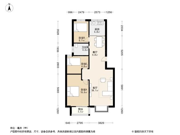 亨泰花园A户型图