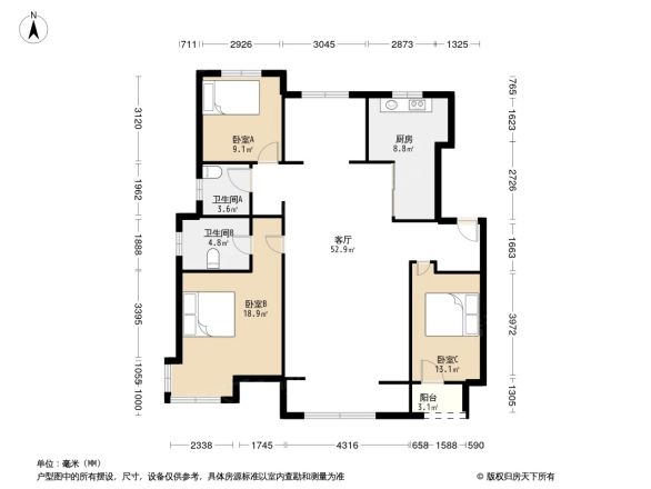 大公馆玫瑰园户型图