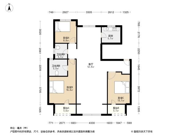 大公馆玫瑰园户型图