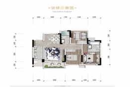 兴诚·锦云臺3室2厅1厨2卫建面89.00㎡