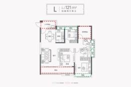 远东·苏滁壹号4室2厅1厨2卫建面121.00㎡