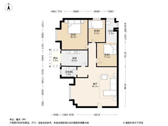 万和阳光城户型图