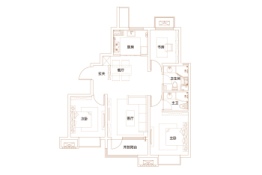 青铁海誉府3室2厅1厨2卫建面119.00㎡