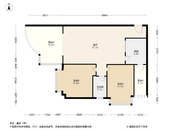城南名著户型图