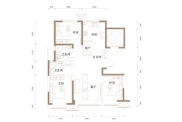 中建·玖瓴3室2厅1厨2卫建面105.00㎡