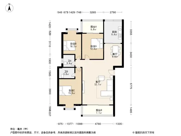 鸿禧花园户型图