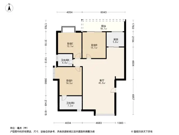 鸿禧花园户型图