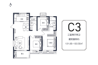 C3三室两厅两卫121.85-122.55