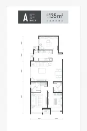 富力又一城3室2厅1厨2卫建面135.0㎡