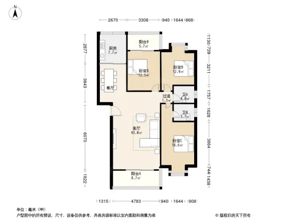 鸿禧花园户型图
