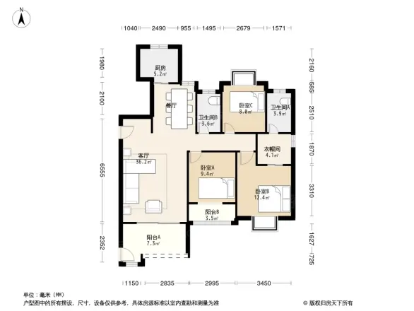 中铁海曦小区户型图
