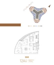 武汉绿地中心1室1厅1厨2卫建面230.00㎡