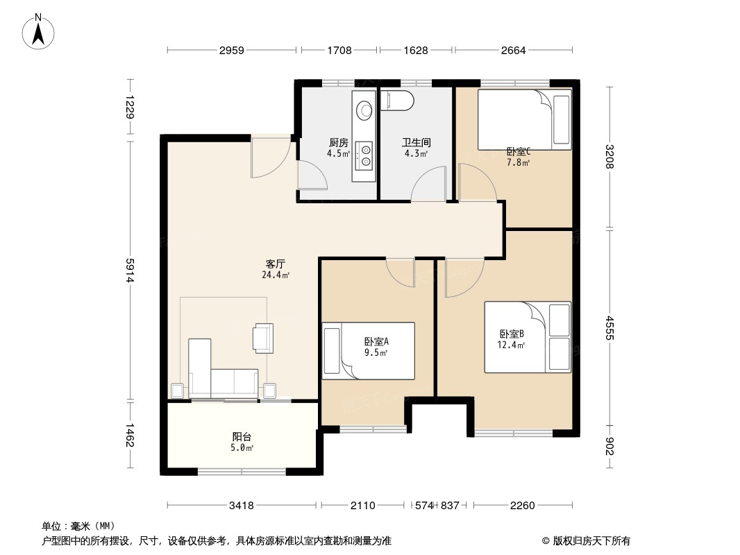 户型图1/2