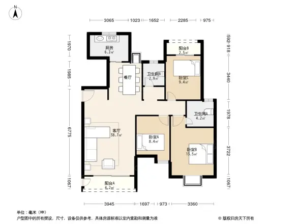 观海澜庭小区户型图