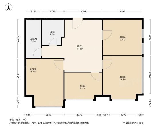 沙河绿洲户型图