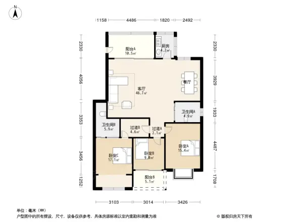 鸿禧花园户型图