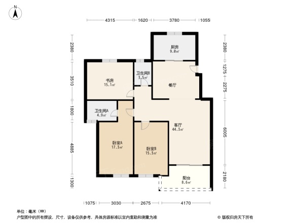 玉泉花园户型图图片