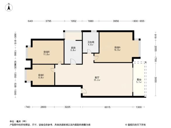 华都星公馆一期户型图