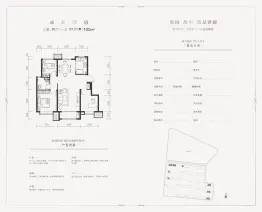 复地林与里3室2厅1厨1卫建面100.00㎡