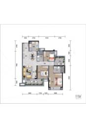 四会中集智谷4室2厅1厨2卫建面115.00㎡