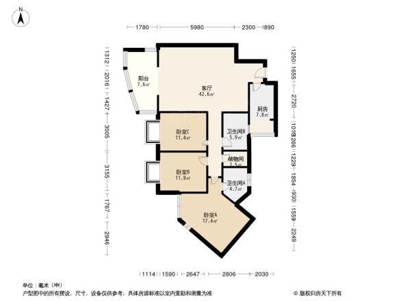 小城故事户型图